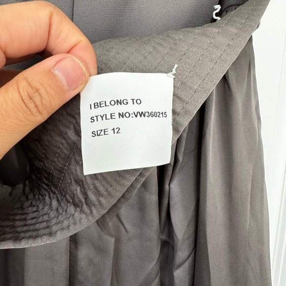 Worn only once! White by Vera Wang One-Shoulder Bridesmaid Dress with pockets. - Picture 4 of 9